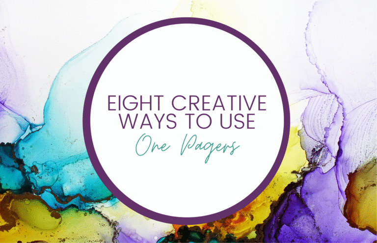 8 Creative Ways to use One-Pagers - Spark Creativity